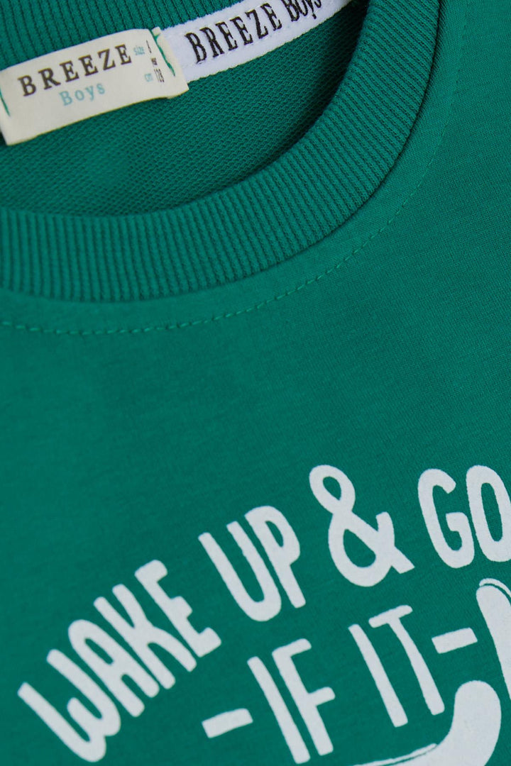 BRE Breeze Girls & Boys Boys Sweatshirt Printed with Text, 84 Years, Green - Henderson