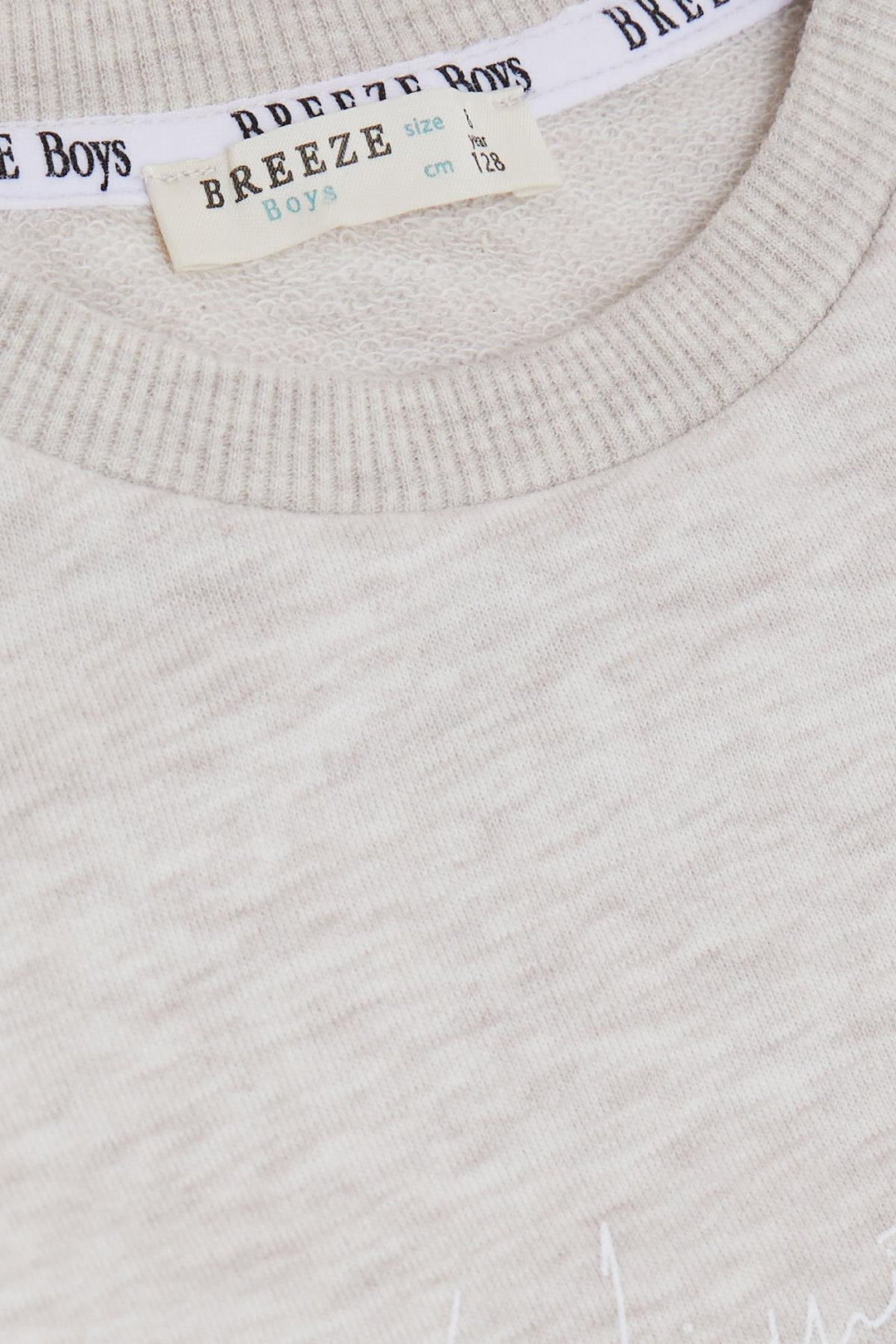 BRE Breeze Girls & Boys Boys Sweatshirt Printed with Text, 84 Years, Beige Melange - Blackpool