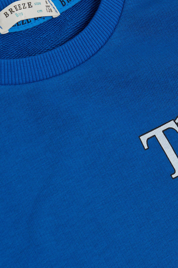 BRE Breeze Girls & Boys Boys Sweatshirt Printed with Text, 84 Years, Saxe Blue - Winter Haven