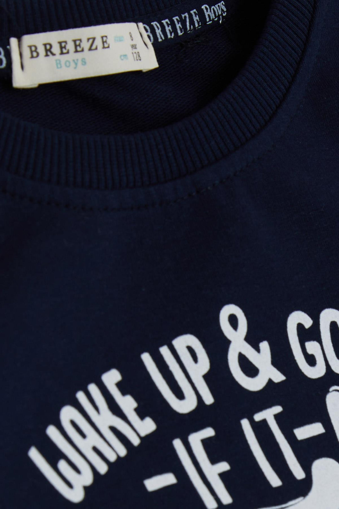 BRE Breeze Girls & Boys Boys Sweatshirt Printed with Text, Navy, 84 Years - Boise