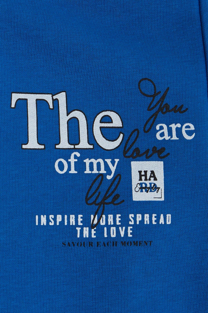 BRE Breeze Girls & Boys Boys Sweatshirt Printed with Text, 84 Years, Saxe Blue - Winter Haven