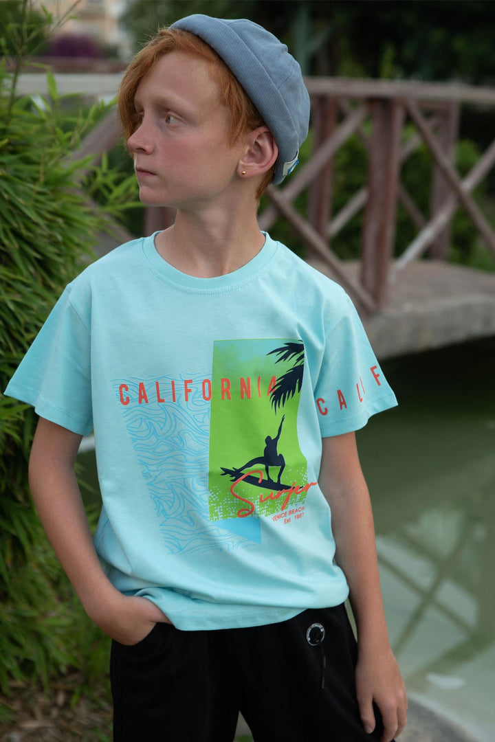 BRE Breeze Girls & Boys Boys Holiday Themed Surfer Printed 62 Years, Light Blue - Juchitán de Zaragoza