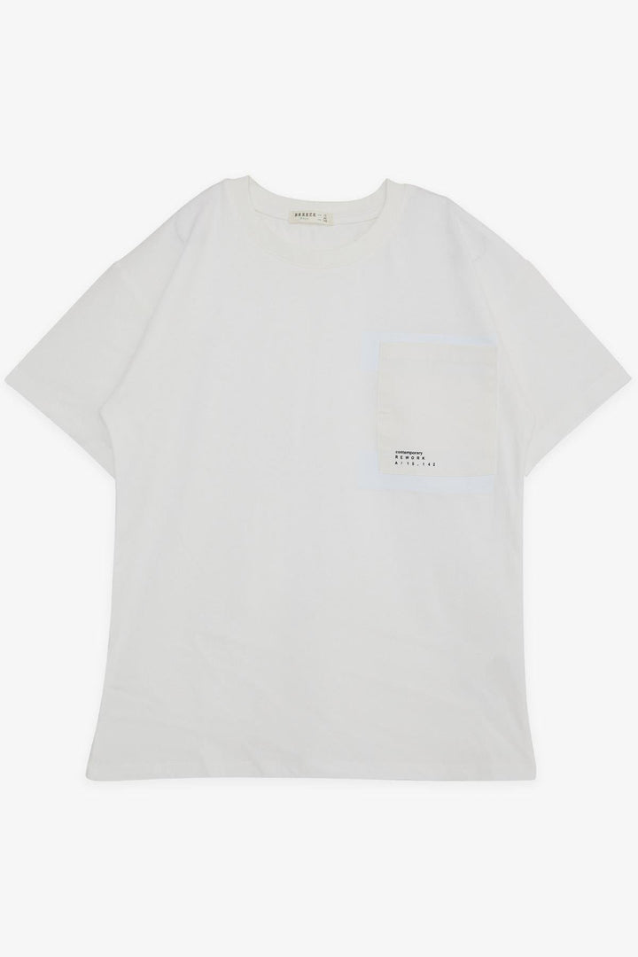 BRE Breeze Girls & Boys Boys T-Shirt Pocket Printed 94 Years, Ecru - Toulouse