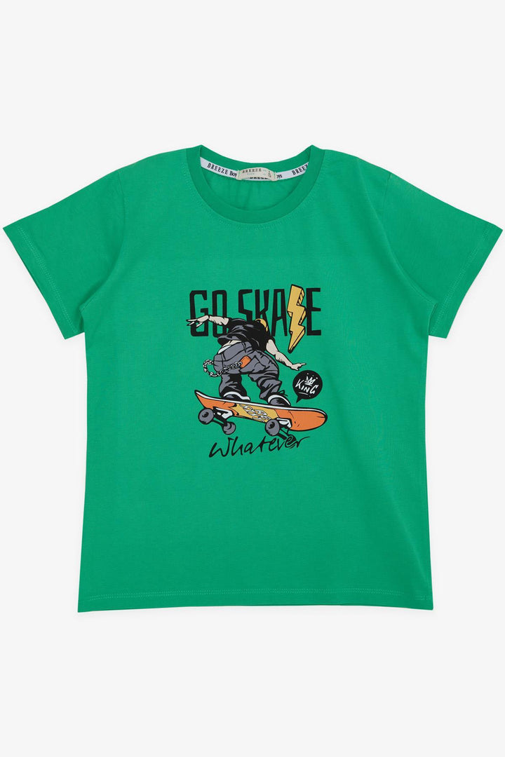 BRE Breeze Girls & Boys Boys T-shirt Cool Skateboarder 84 Years, Green - Keller