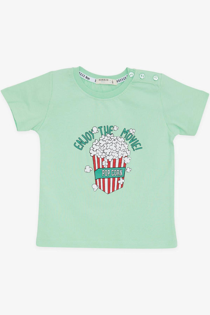 BRE Breeze Girls & Boys Boys T-Shirt with Pop Corn Print, 2-6 Years, Water Green - Hattiesburg