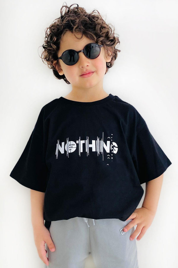 BRE Breeze Girls & Boys Boys T-Shirt Printed with Text, 50 Years, Black - Saarbrücken