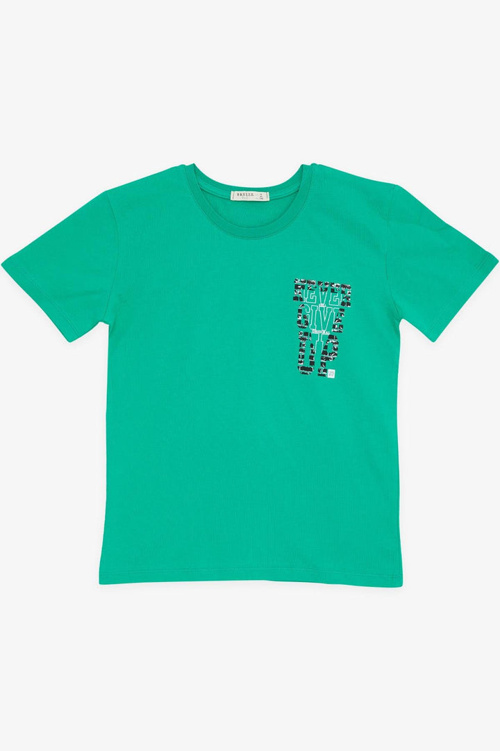 BRE Breeze Girls & Boys Boys T-Shirt Printed with Text, 84 Years, Green - Pearland