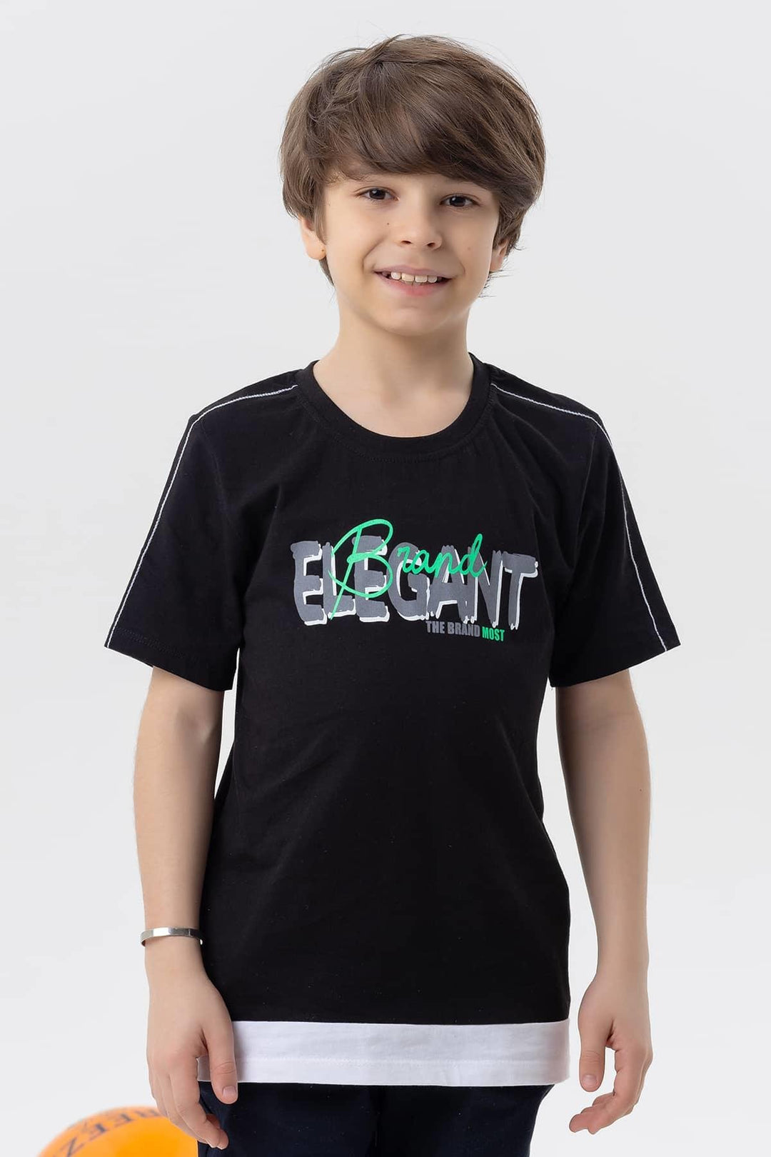 BRE Breeze Boys' T-shirt Printed with Text, 84 Years, Black - Walton upon Thames
