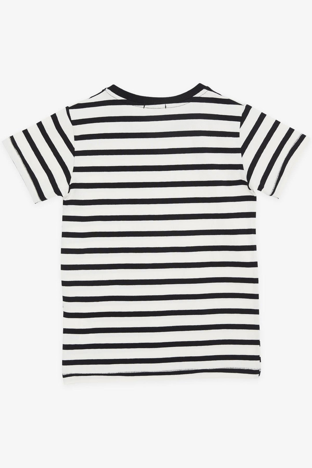BRE Breeze Girls & Boys Boys T-shirt with Printed Text Striped 84 Years, Black - Cáceres