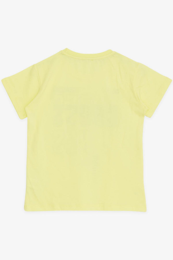 BRE Breeze Girls & Boys Boys T-Shirt Printed with Text, 84 Years, Neon Yellow - Frankfurt