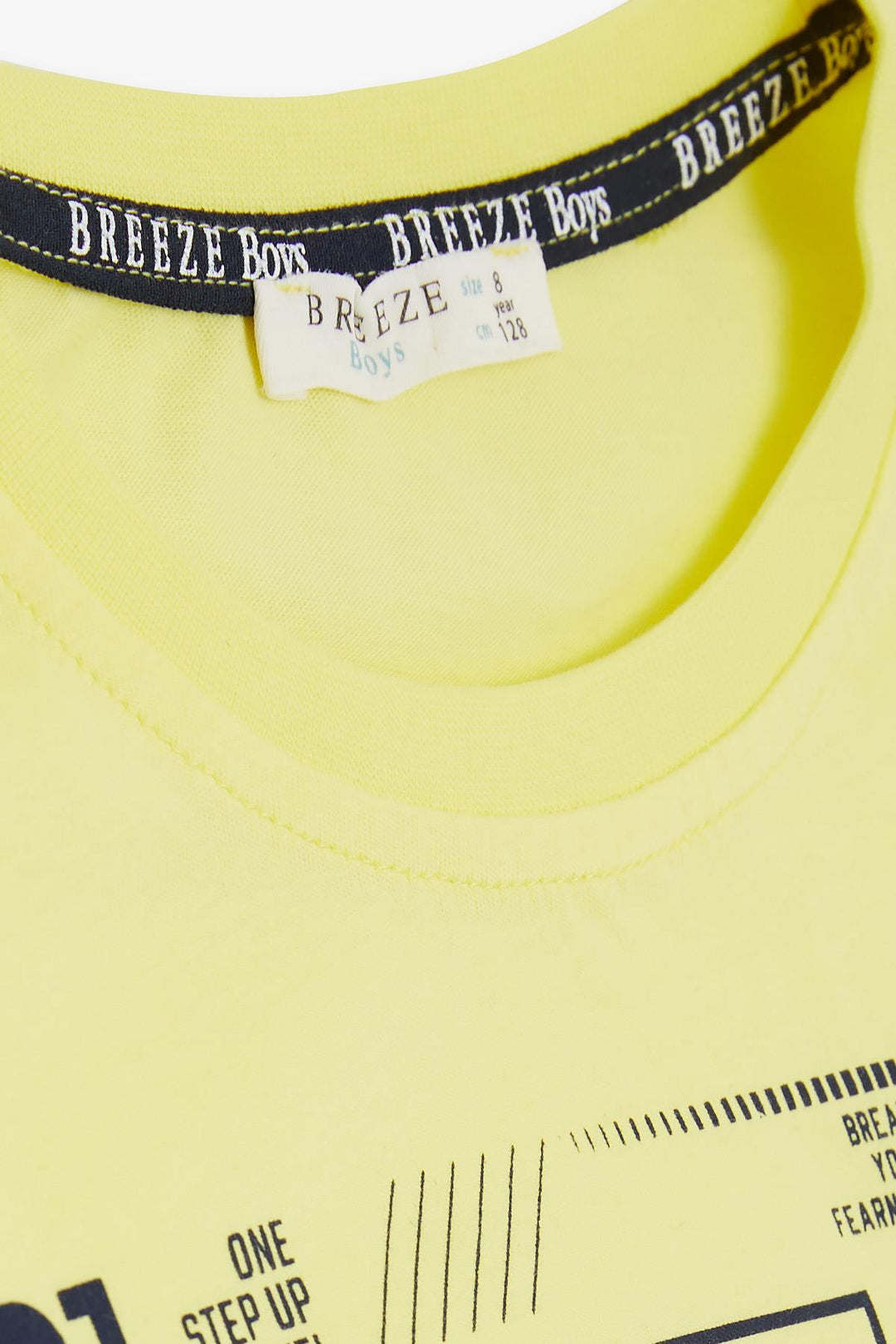 BRE Breeze Girls & Boys Boys T-Shirt Printed with Text, 84 Years, Neon Yellow - Frankfurt