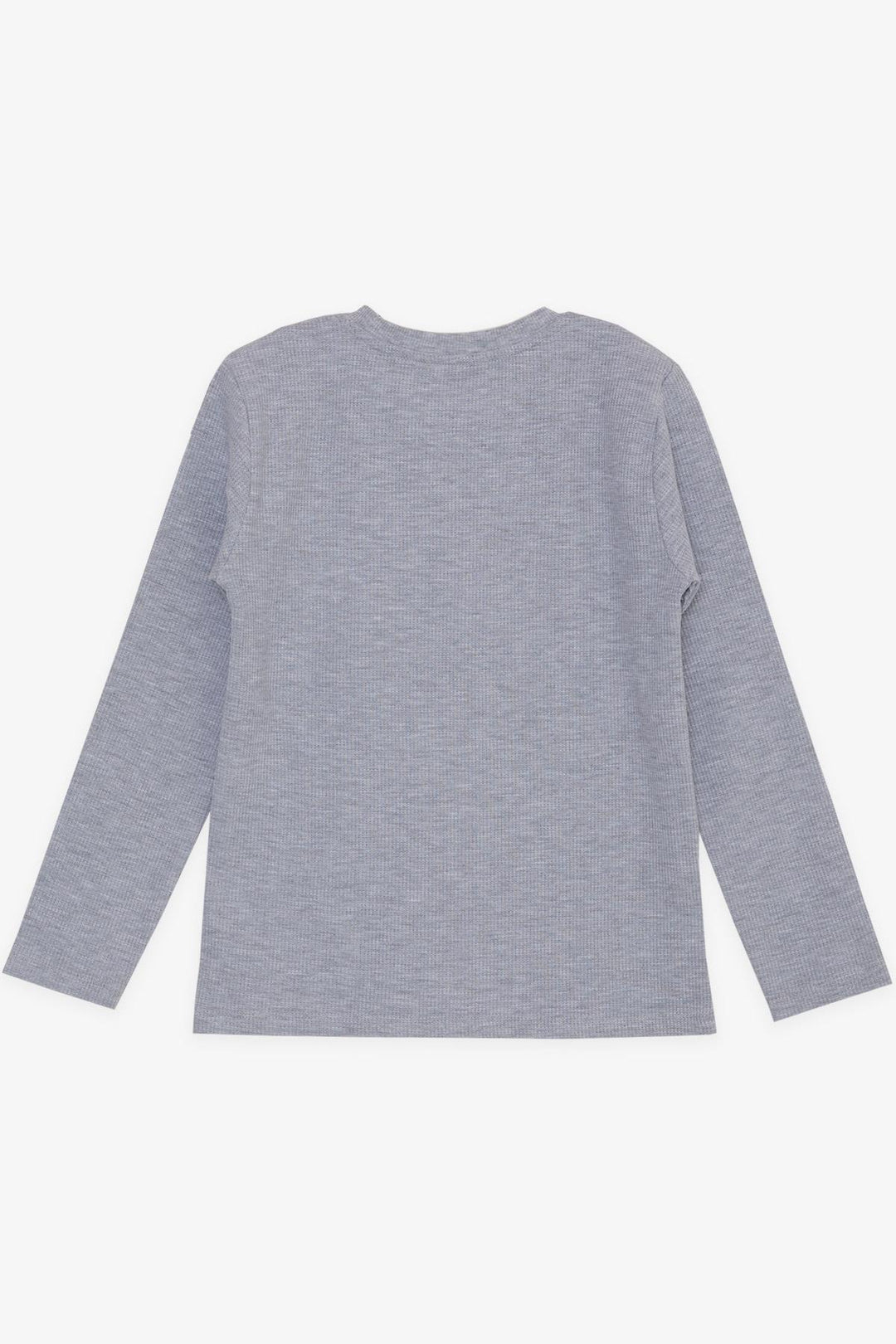 BRE Breeze Girls & Boys Boys Long Sleeve T-Shirt with Emblem 84 Years, Light Grey Melange - Ocoyoacac