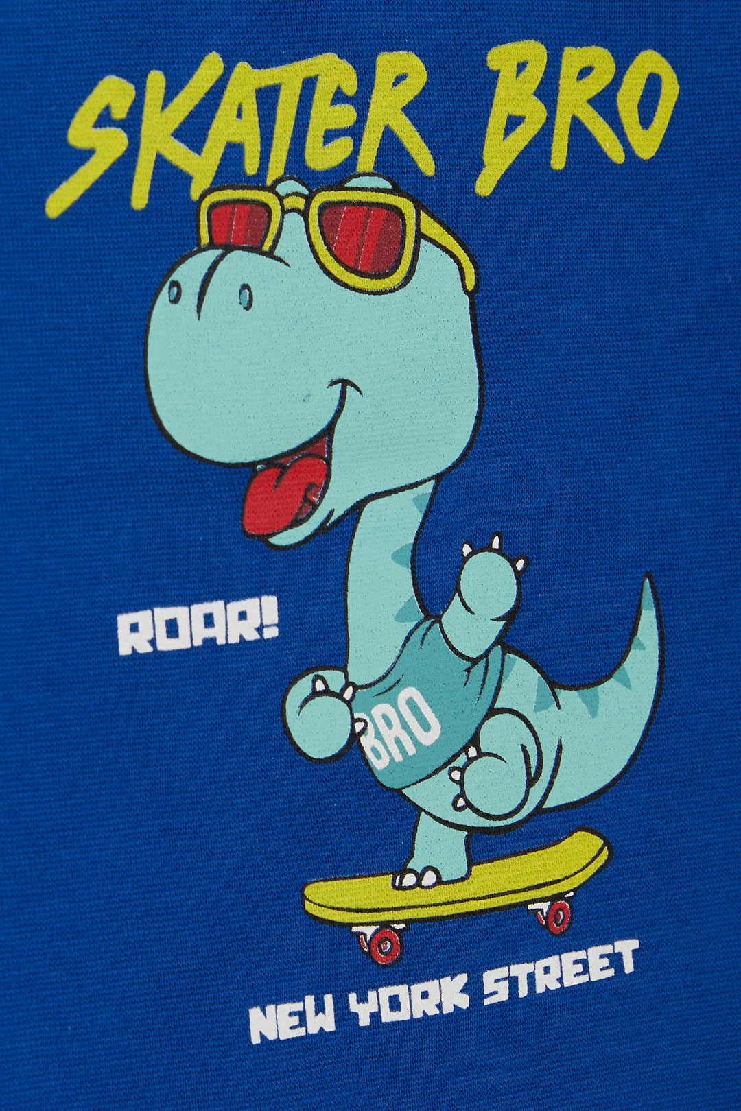 BRE Breeze Girls & Boys Boys Long Sleeve T-Shirt Skateboarder Glasses Dinosaur Printed 1-4 Years, Saxe Blue - Huizen