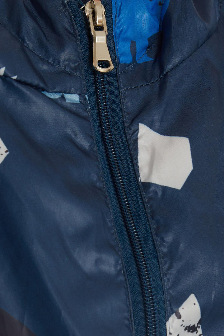 BRE Breeze Girls & Boys Boys' Raincoat with Dinosaur Pattern, Dark Blue, 1-5 Years - Castleford