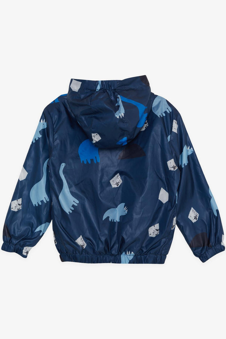 BRE Breeze Girls & Boys Boys' Raincoat with Dinosaur Pattern, Dark Blue, 1-5 Years - Castleford