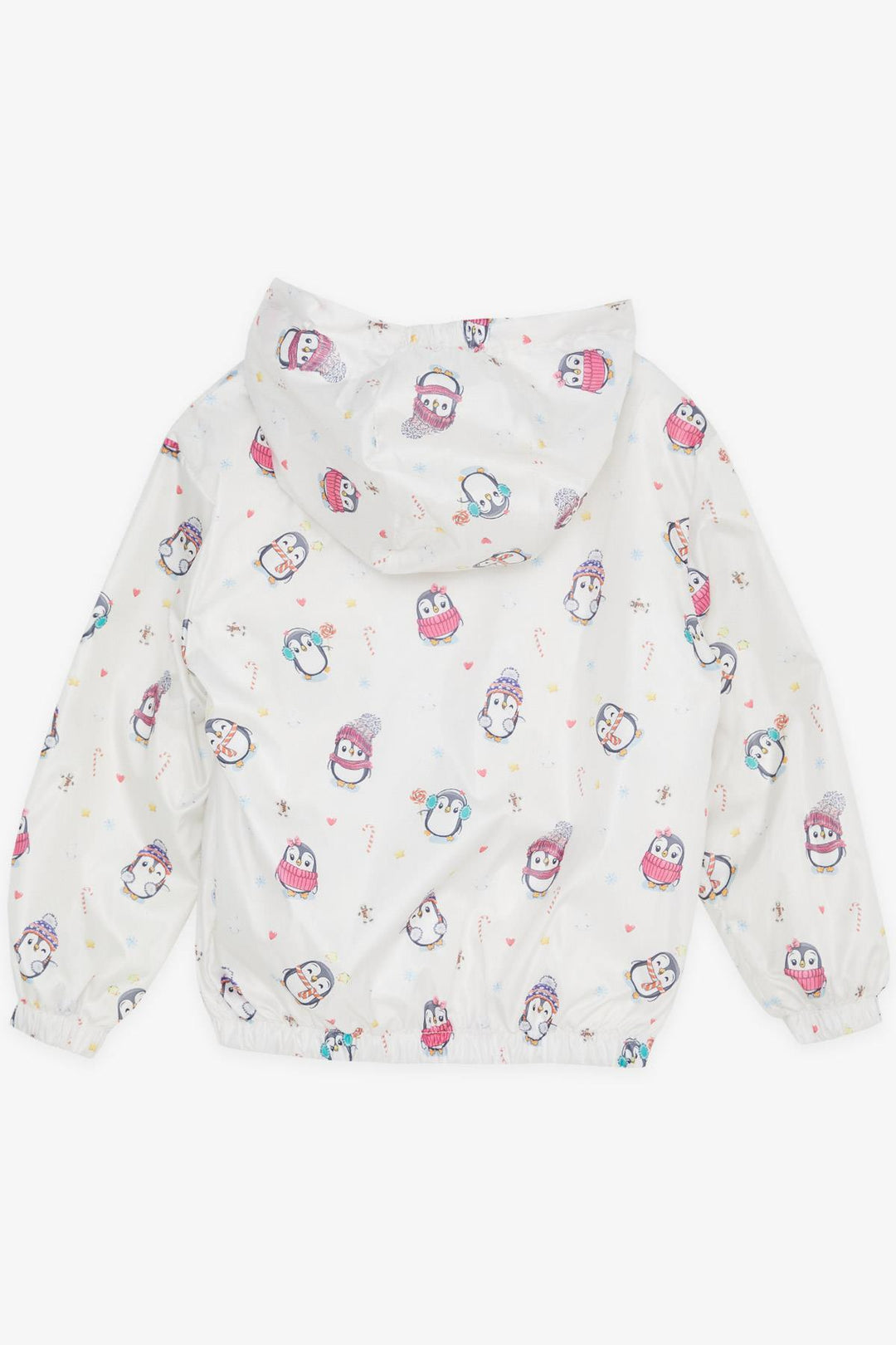 BRE Breeze Girls & Boys Boys Raincoat Cute Penguin Patterned New Year Themed 1-4 Years, Ecru - Brandon