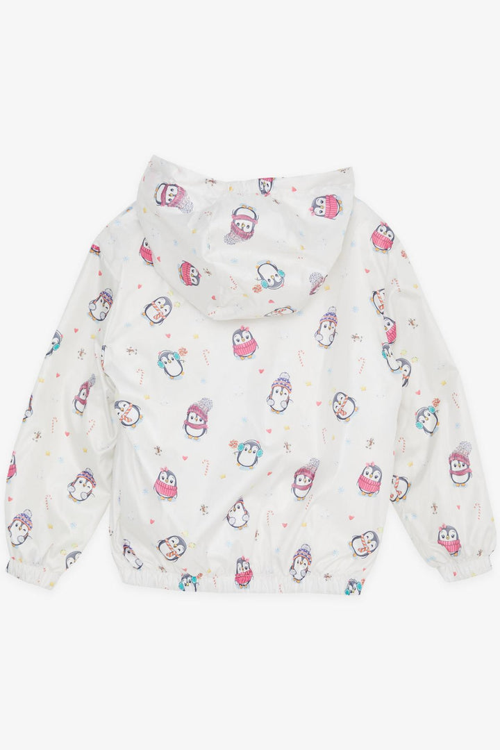 BRE Breeze Girls & Boys Boys Raincoat Cute Penguin Patterned New Year Themed 1-4 Years, Ecru - Brandon