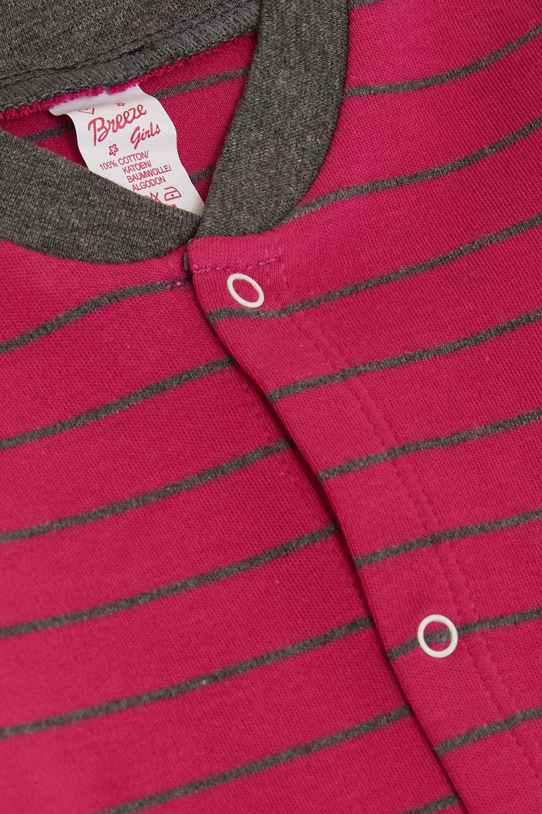 BRE Breeze Baby Girl Romper with Socks Striped 0-6 Months, Fuchsia - Colmenar Viejo