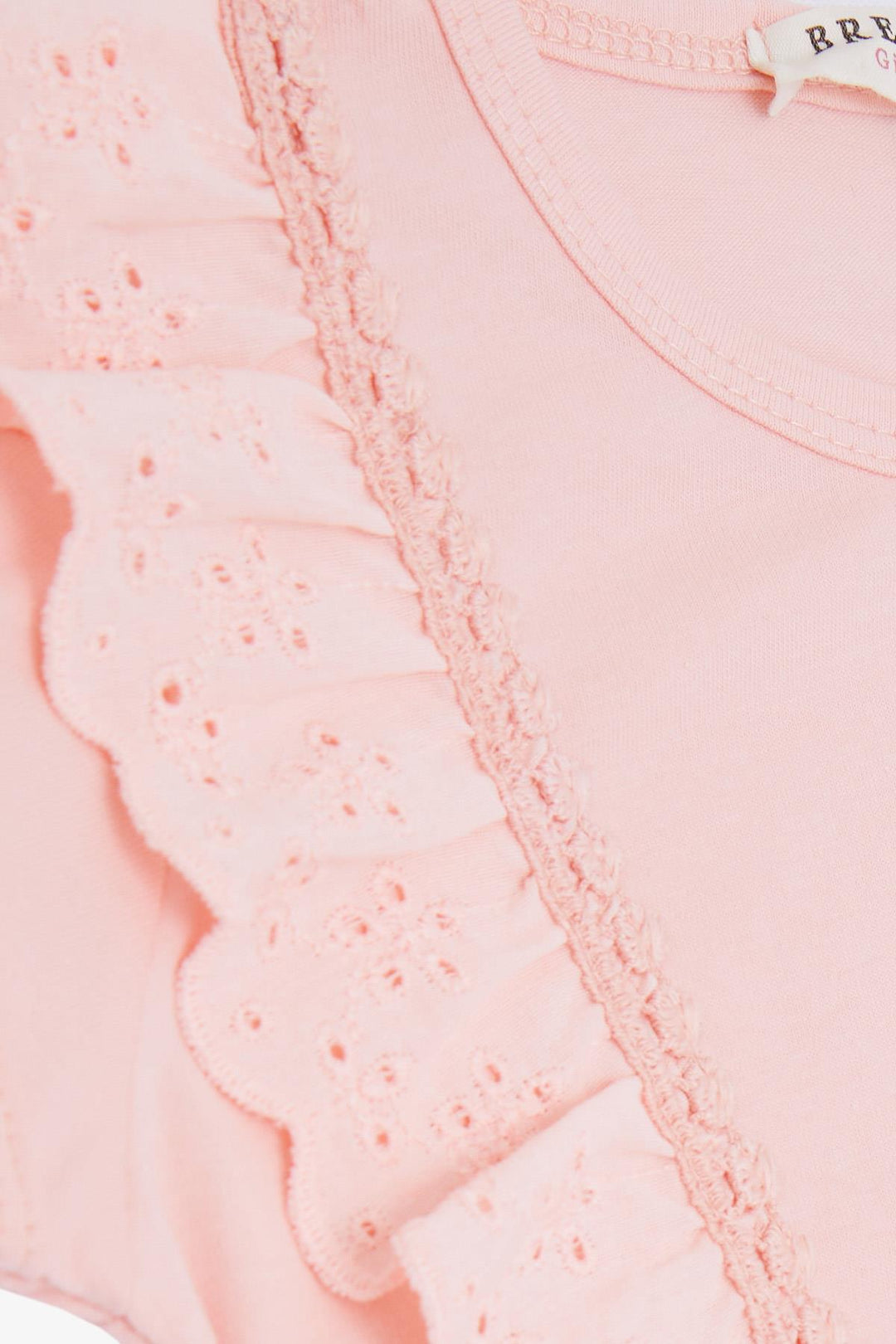 BRE Breeze Girl's T-shirt with Lace 1.5-5 Years, Salmon - North Little Rock