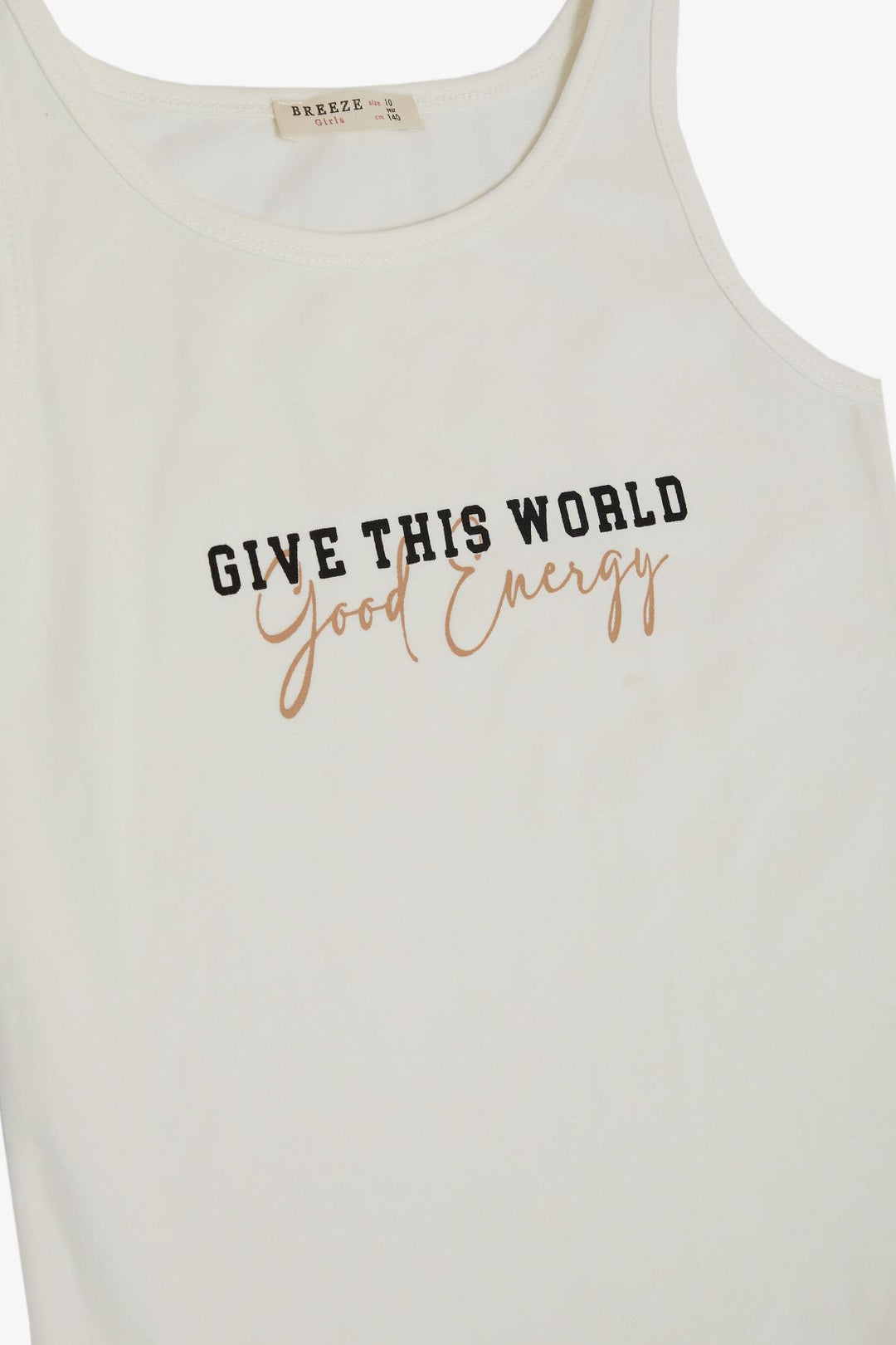 BRE Breeze Girl Child 3-Piece Legging Set with Ribbed Zipper Printed with Summer Writing 94 Years, Beige - Derby