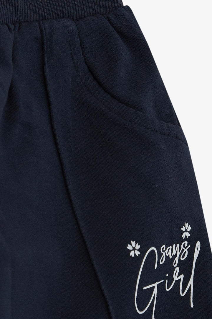 BRE Breeze Girl Child Shorts with Bottom Pocket Printed 1.5-5 Years, Navy Blue - Bournemouth