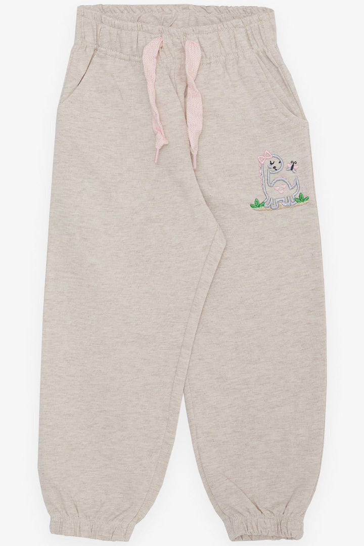 BRE Breeze Girl Child Bottom Cute Dinosaur & Butterfly Embroidered Printed 1-4 Years, Beige Melange - Tacámbaro de Codallos