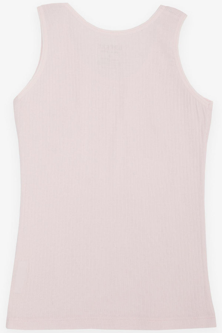 BRE Breeze Girl's Tank Top with Wide Straps and Ribbed Detail, Pink, 31 Years - Weymouth
