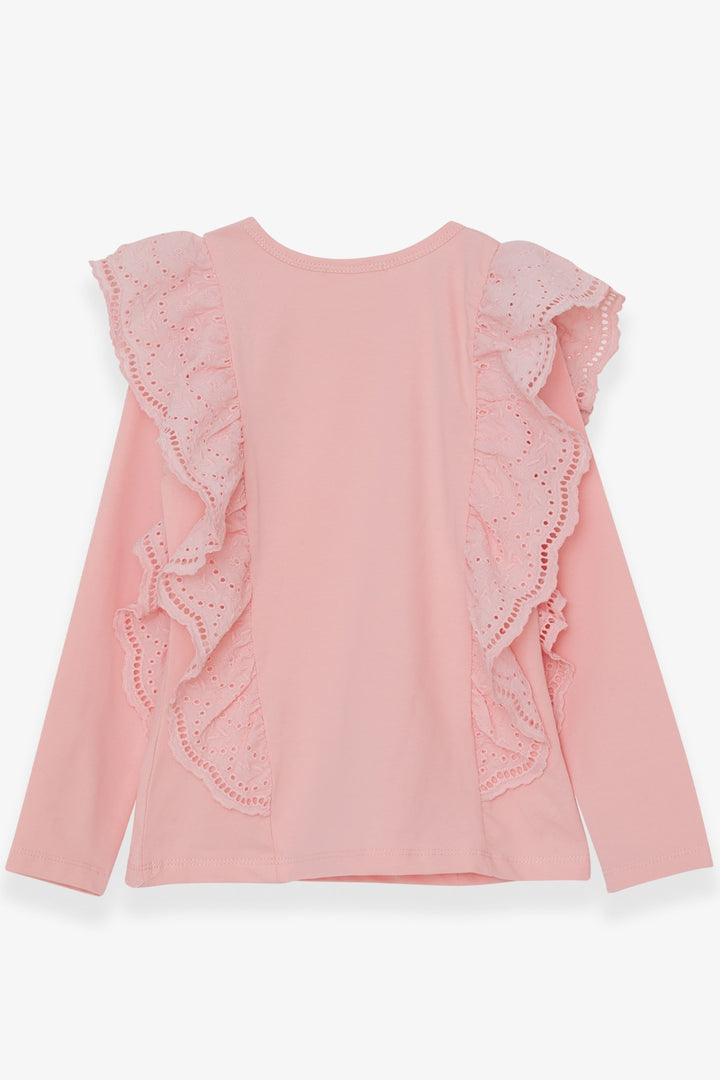 BRE Breeze Girl's Blouse with Lace 50 Years, Powder - Suhl