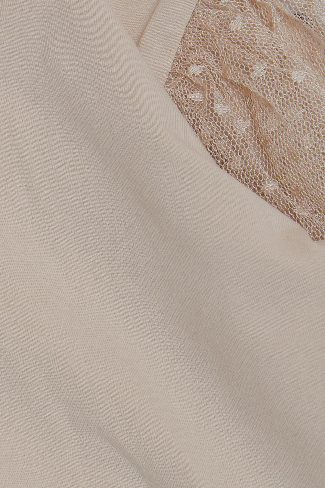 BRE Breeze Girl's Blouse with Tulle Detailed Sleeves, 82 Years, Beige - Fafe