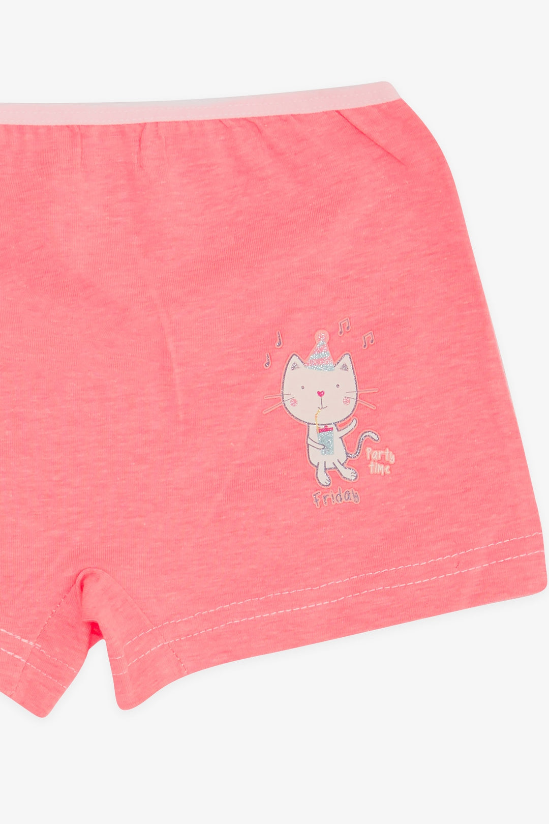 BRE Breeze Girl's Boxer Fun Cat Printed 51 Years, Neon Pink - Bartlett