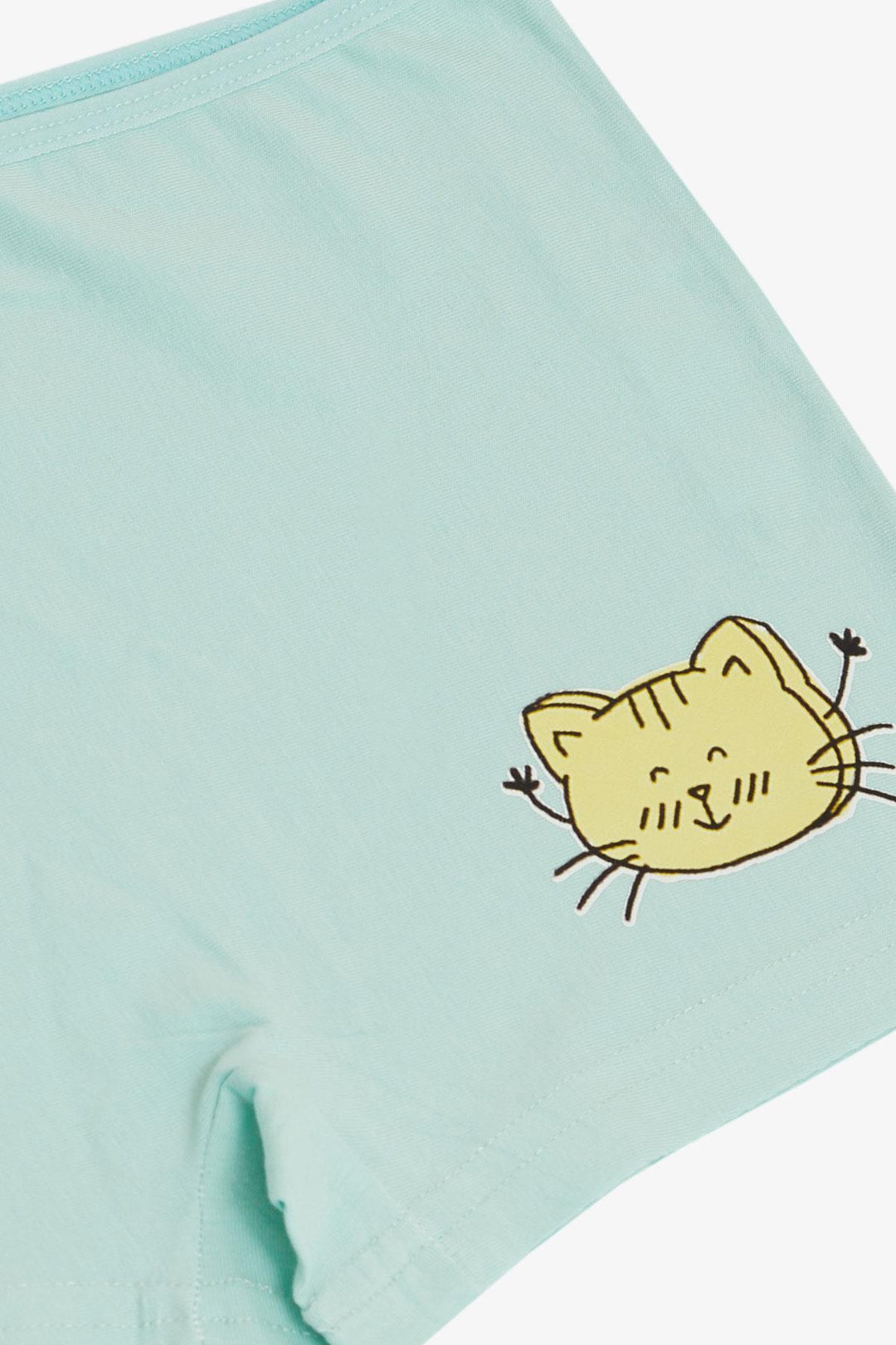 BRE Breeze Girl's Boxer Cute Kitty Printed 51 Years, Aqua Green - Drogheda