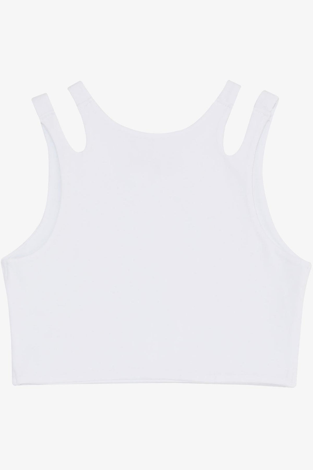 BRE Breeze Girl Child Crop Top Double Strap Shoulder Detail 96 Years, White - Catonsville