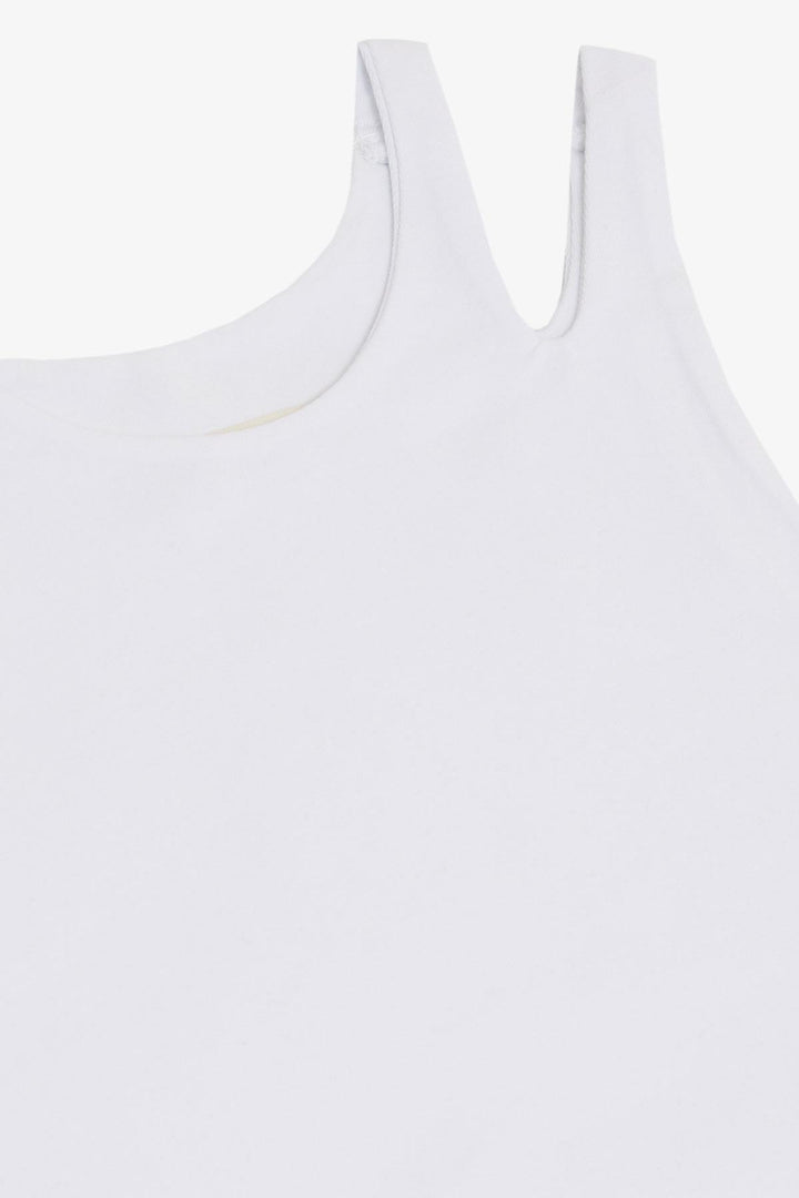 BRE Breeze Girl Child Crop Top Double Strap Shoulder Detail 96 Years, White - Catonsville