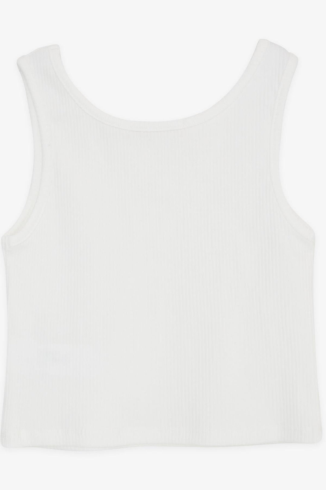 BRE Breeze Girl Child Crop T-Shirt with Button Accessories, 94 Years, White - Anderlecht