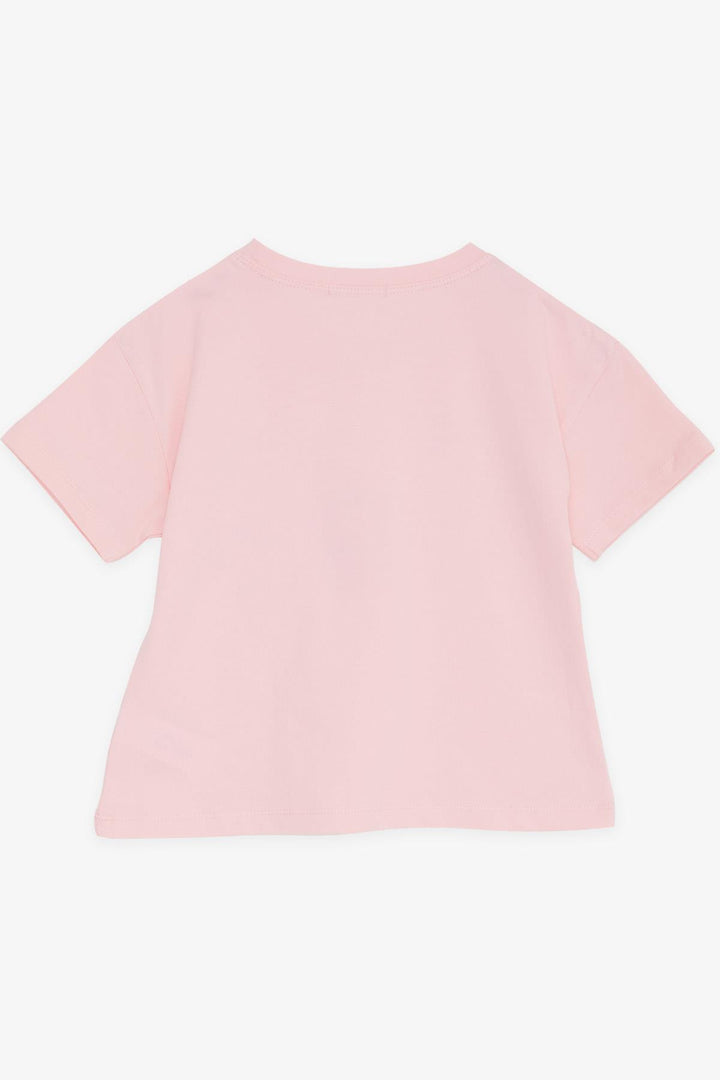 BRE Breeze Girl Child Crop T-shirt Happiness Themed 84 Years, Powder - Villareal