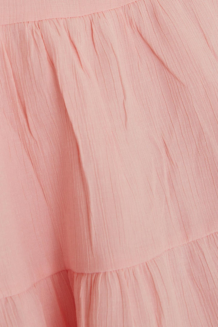 BRE Breeze Girl's Dress with Ruffles and Zipper at the Back, Salmon, 50 Years - Navapolatsk