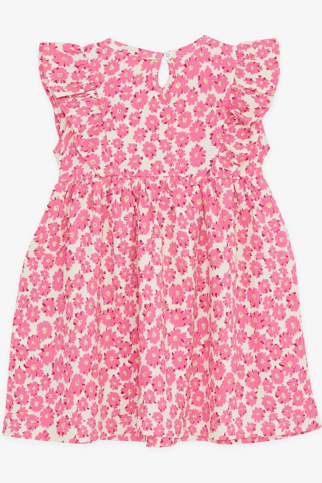 BRE Breeze Girl's Dress with Flower Patterned Bow, 3-8 Years, Pink - Aranjuez