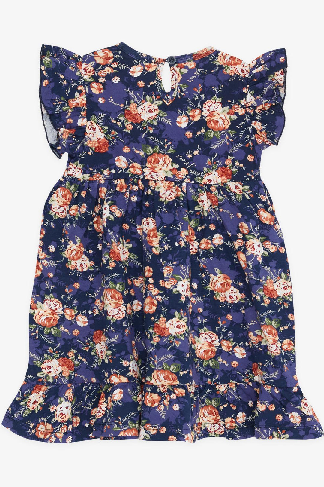 BRE Breeze Girl's Dress with Flower Pattern Buttoned Back 3-8 Years, Mixed Color - Adelanto