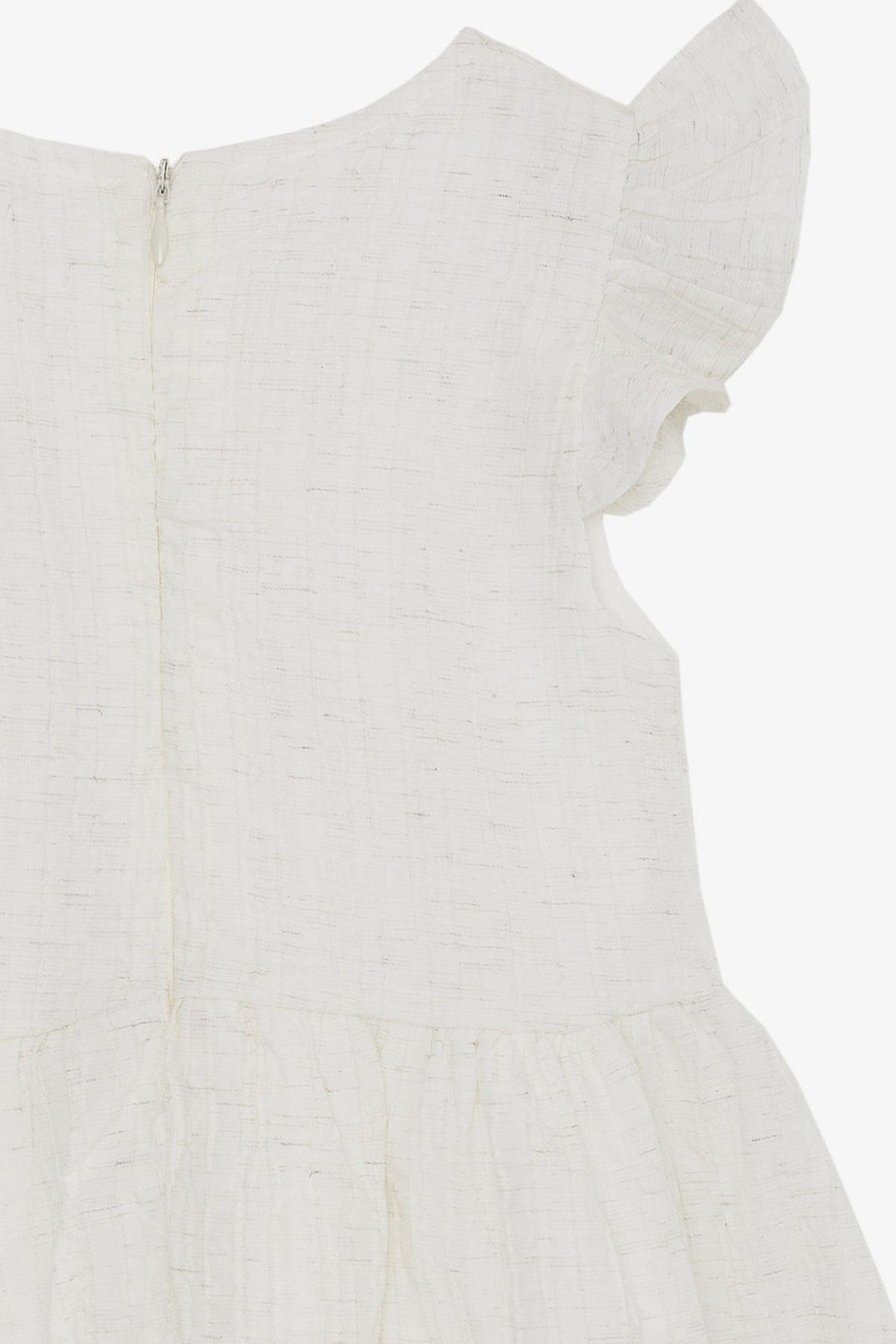 BRE Breeze Girl's Dress with Bow Sleeves Frilled 3-7 Years, Ecru - Enerhodar