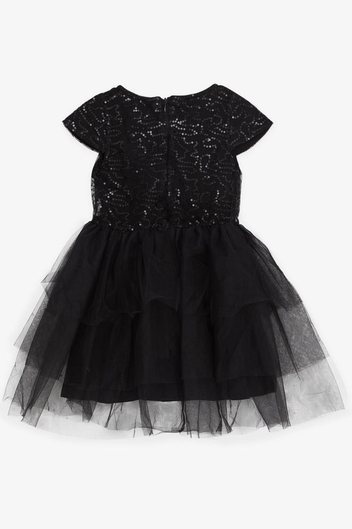 BRE Breeze Girl's Dress with Bow Sequined Tulle 50 Years, Black - Tamiami