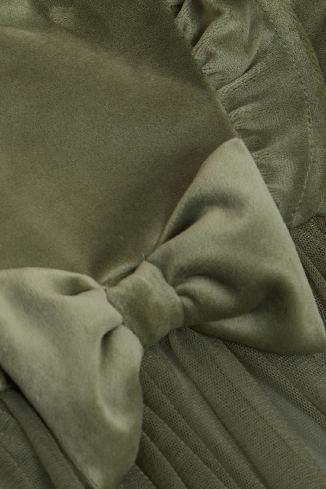 BRE Breeze Girl's Dress Velvet Bow Tutu 3-8 Years, Khaki Green - Beverly