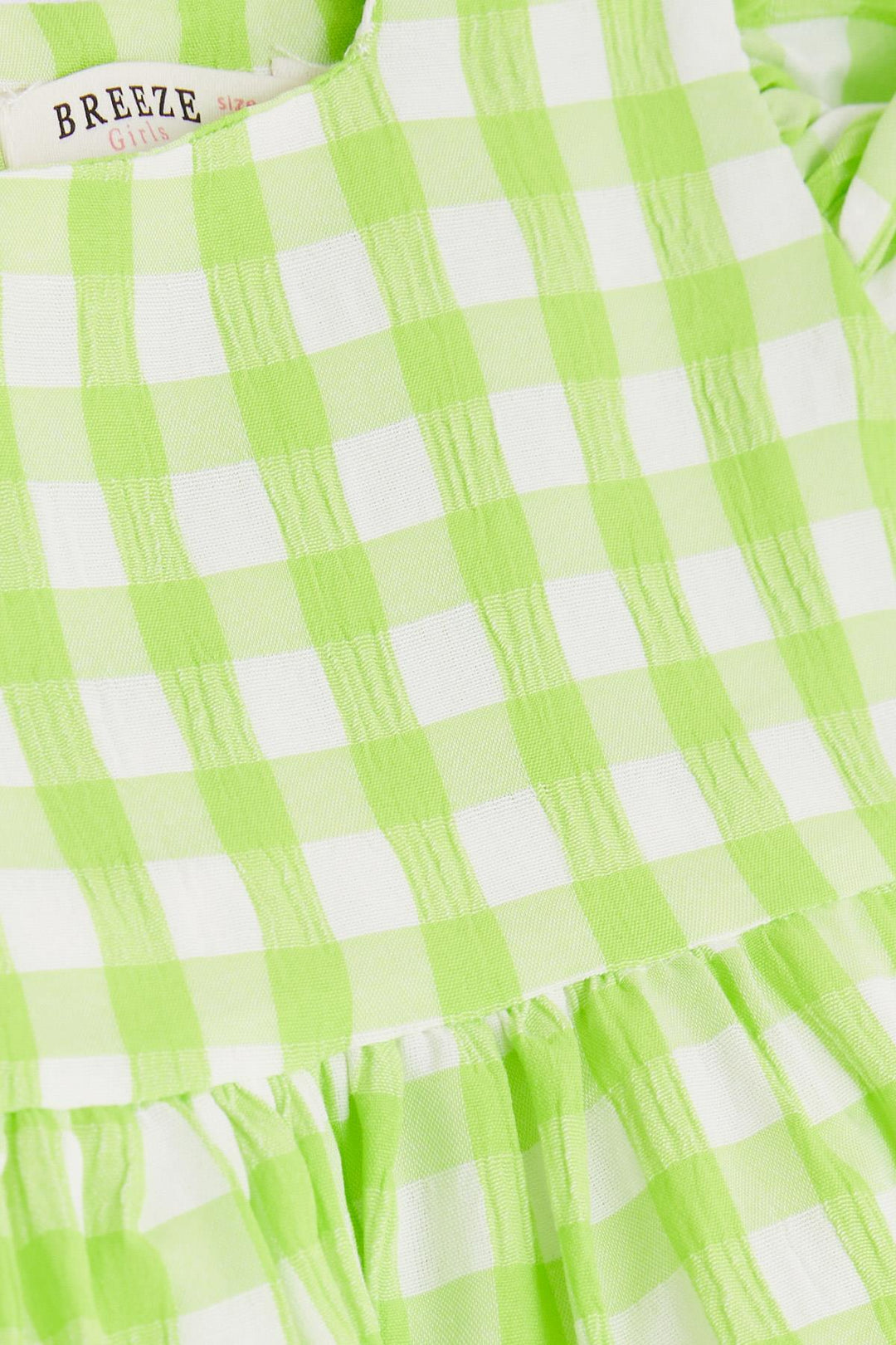 BRE Breeze Girl's Dress Square Neck Zippered Frilly 2-6 Years, Pistachio Green - Holland
