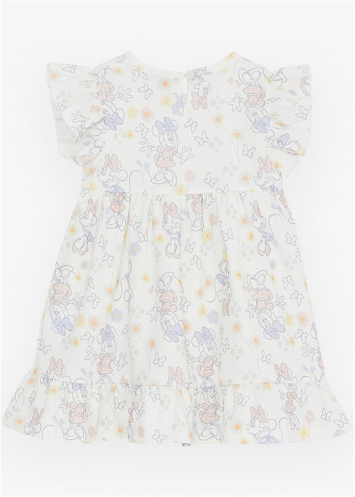 BRE Breeze Girl Dress Minnie Mouse Patterned with Bow 3-8 Years, Beige - San Leandro