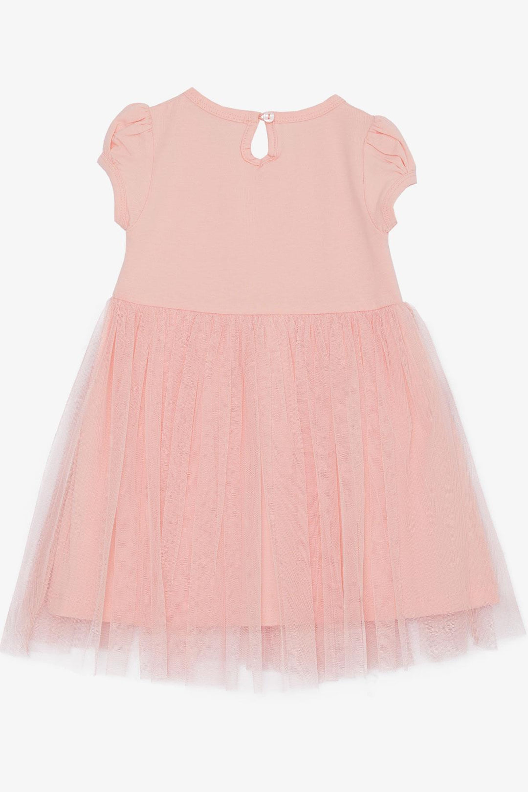 BRE Breeze Girl's Dress with Sequin Embroidery and Bow Tulle 1.5-5 Years, Salmon - Năvodari