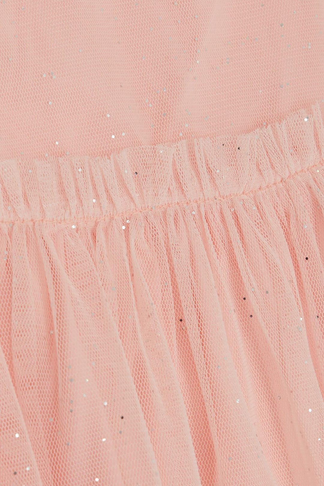 BRE Breeze Girl's Dress with Sequined Tulle Frills, 3-7 Years, Salmon - Yasynuvata