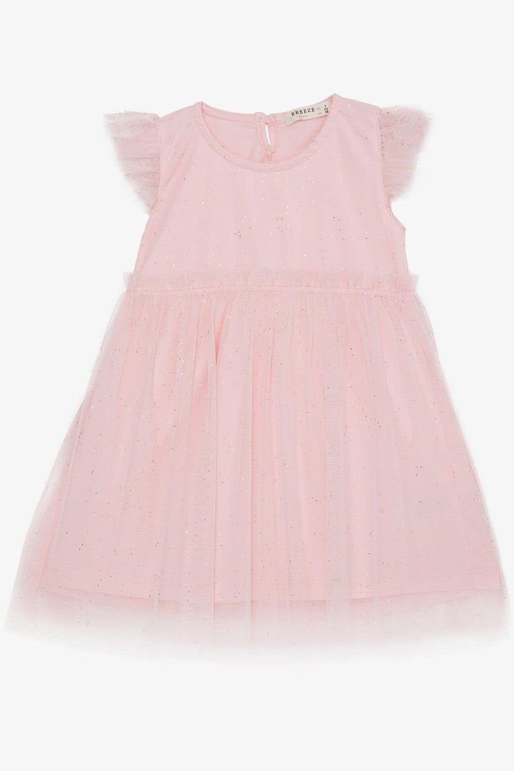 BRE Breeze Girl's Dress with Sequined Tulle Frills, 3-7 Years, Pink - Cape Girardeau