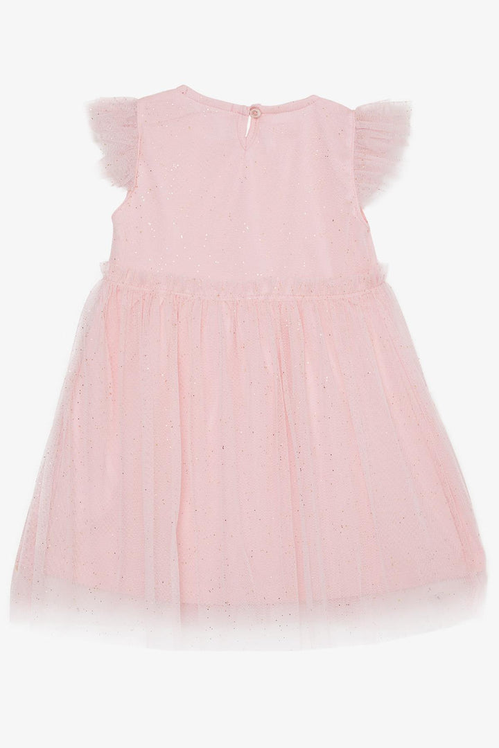 BRE Breeze Girl's Dress with Sequined Tulle Frills, 3-7 Years, Pink - Cape Girardeau