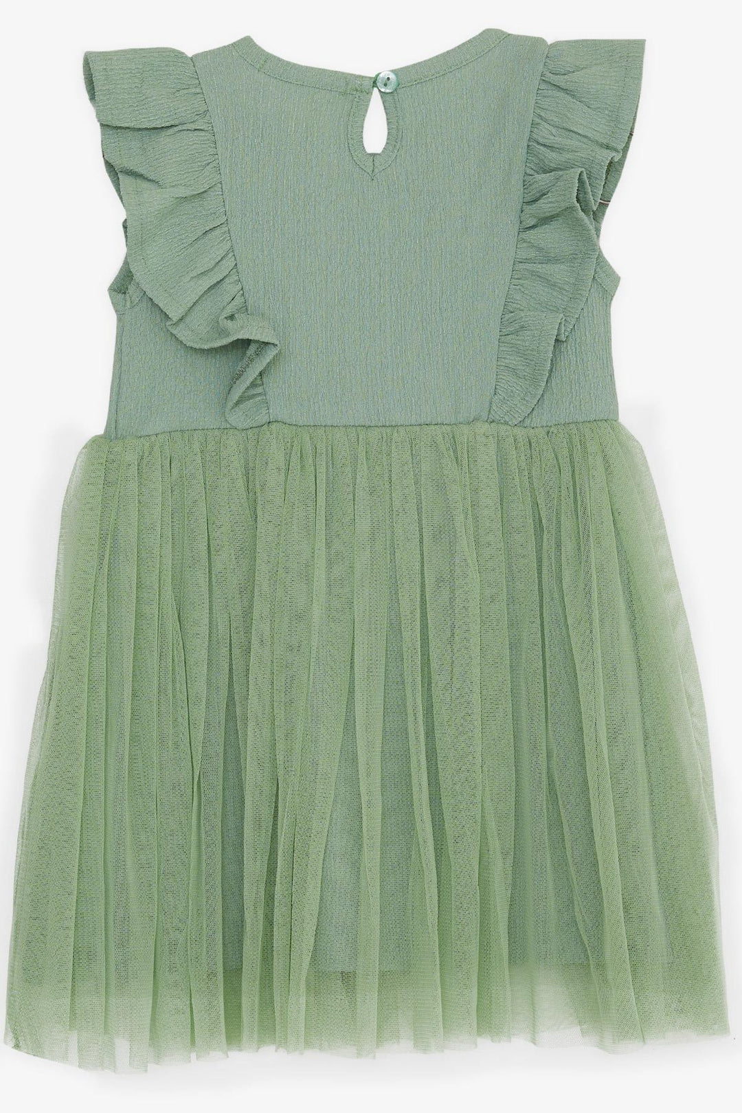 BRE Breeze Girl's Dress with Tulle Frills, 3-8 Years, Mint Green - Porirua