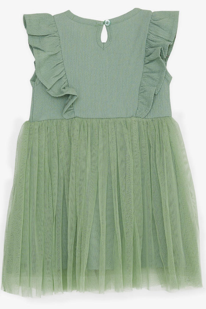 BRE Breeze Girl's Dress with Tulle Frills, 3-8 Years, Mint Green - Porirua
