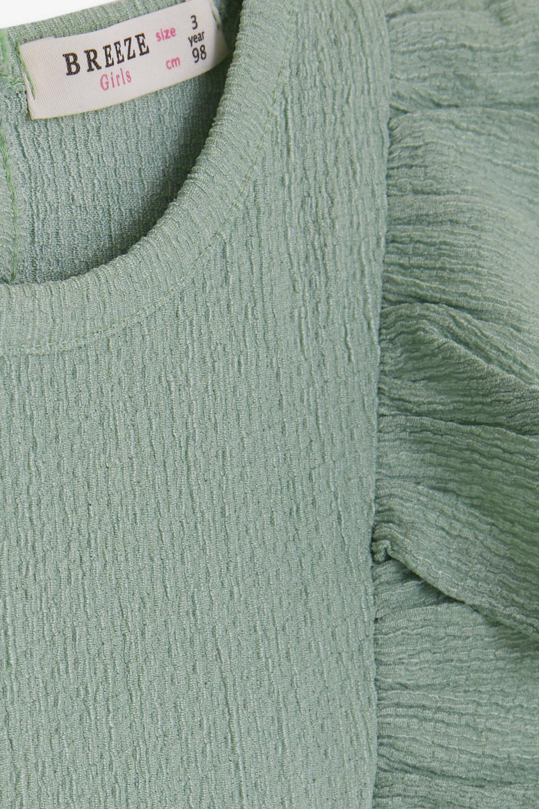 BRE Breeze Girl's Dress with Tulle Frills, 3-8 Years, Mint Green - Porirua